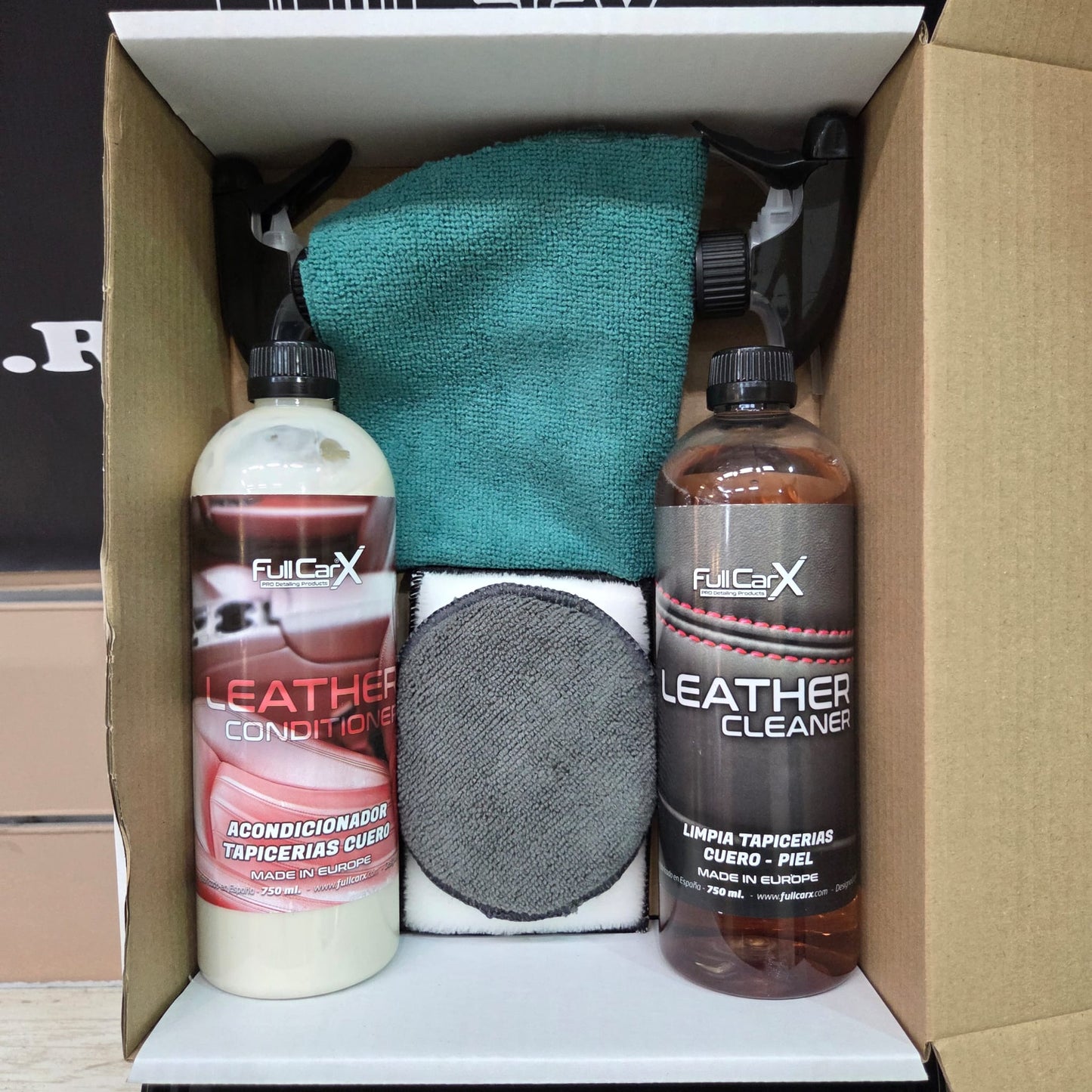 Pack limpieza de asientos de cuero