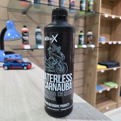 WATERLESS & CARNAUBA - Limpiador y Abrillantador en Seco Moto