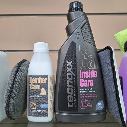 COMBO LIMPIEZA TAPICERÍA DE CUERO PARA DE TU VEHÍCULO