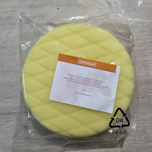 Boina espuma amarilla Corte alto 150mm plato 125mm