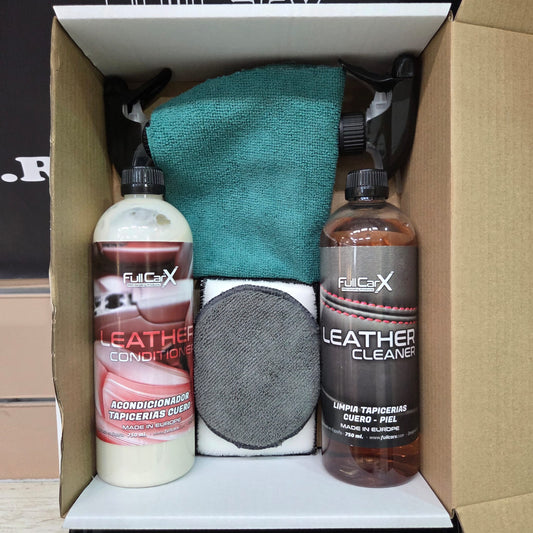Pack limpieza de asientos de cuero